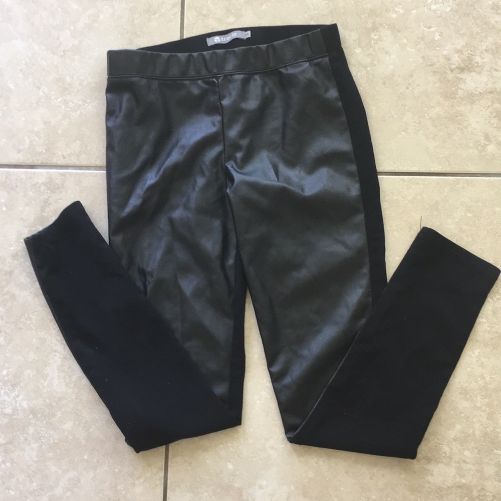 Tractor vegan leather pants